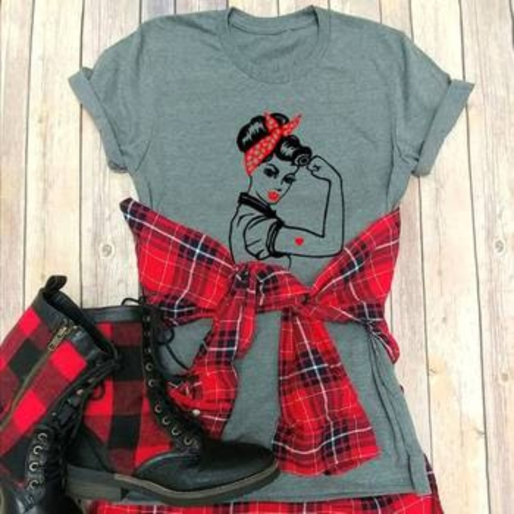 Rosie Riveter Tee Shirt NWT - S M L XL